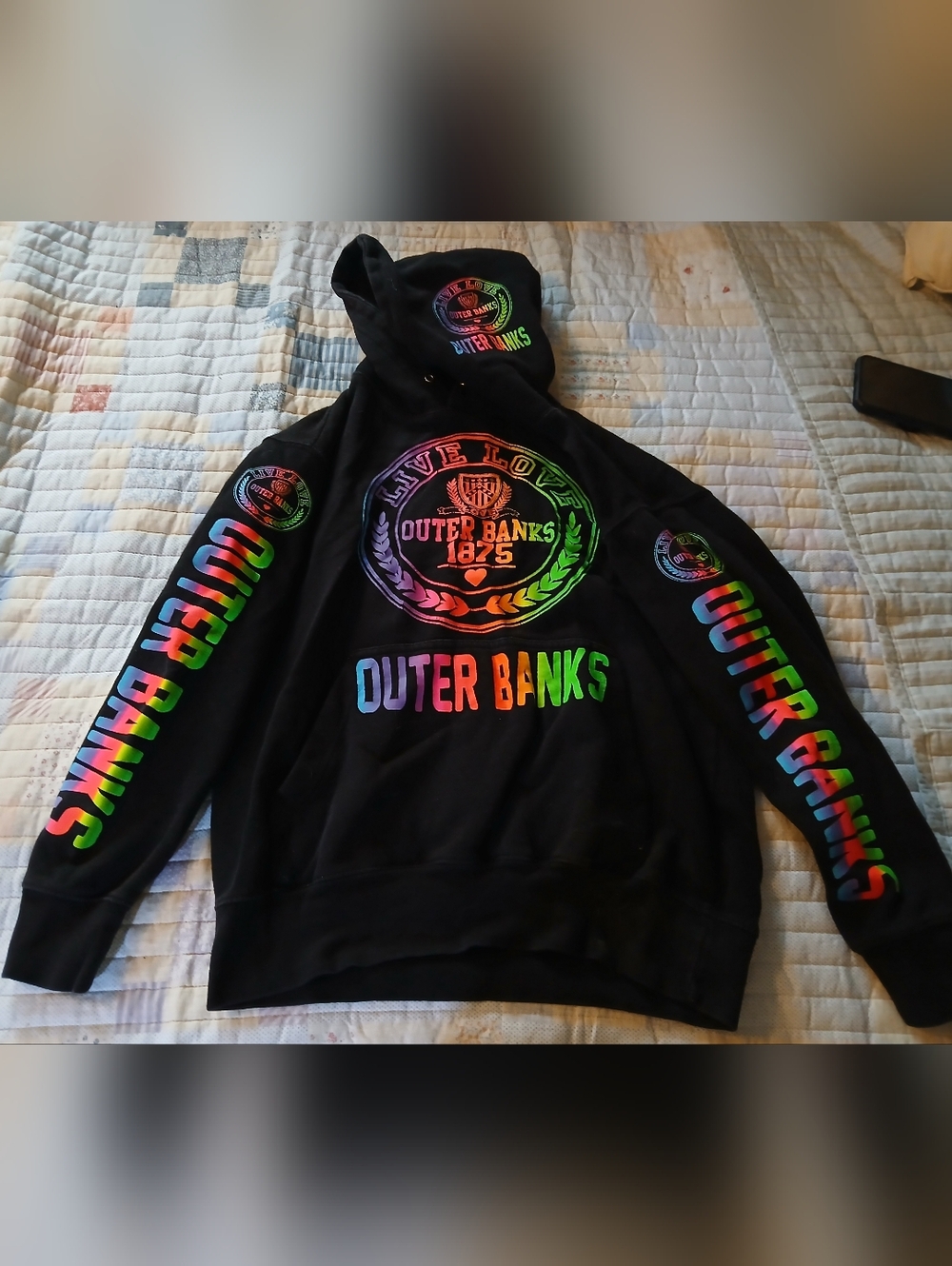 Outer Banks Rainbow Logo Black Hoodie